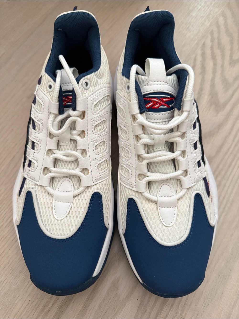 Reebok Men’s White and Navy Trainer Sneakers